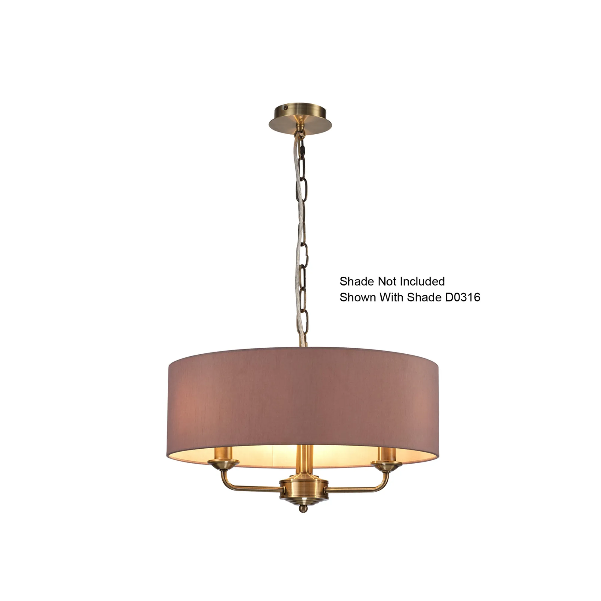 Banyan Pendant 3 Light Antique Brass D0355  Deco Banyan